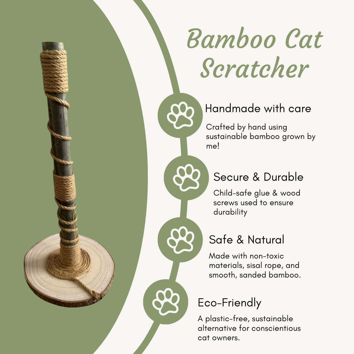 The Natural Bamboo Scratcher | Handmade, Natural & Eco-Friendly