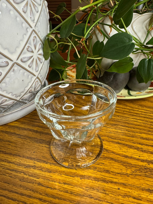 Small Elevated Glass Cat Bowl for Food or Water